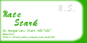 mate stark business card
